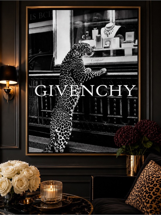 CocoAndCameo Other - Leopard Luxury Fashion Wall Art Black White Glam Office Decor Print 8x10